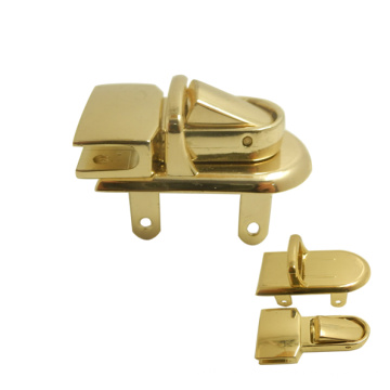 Custom Two Combination Parts Lock Gold Colored Bag Lock, Manufacturer